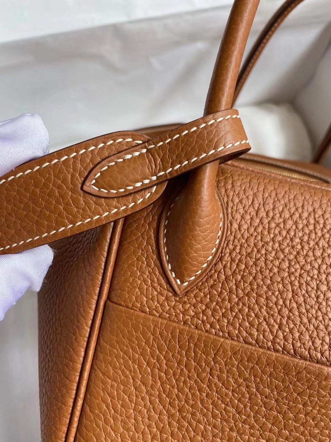 에르메스 린디백26 골드브라운 금장 끌레망스 가죽